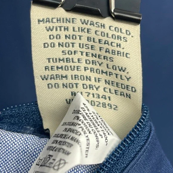 VTG LL Bean Travel Blazer Chore Field Jacket 50L Tall Cotton Canvas Coolmax Blue - Picture 13 of 15